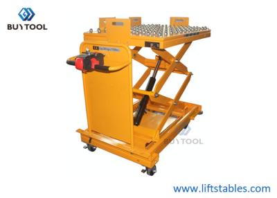 China 500kg 1102lbs Roller Lift Table Roller Ball Lift Table Mobile Scissor Lift Electric Trucks for sale