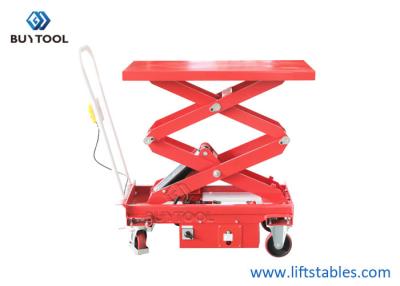 China 500kg Low Profile Mobile Lift Table Double Scissor Light Duty Small Electric Motor for sale