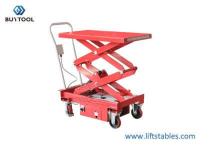 China Electric Hydraulic 500kg Mobile Scissor Lift Table Alloy Steel for sale