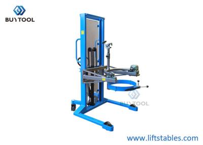 China 400kg 200 Litre Mobile Drum Lifter Stacker Lift Tilt Stock With Pedal Operated for sale