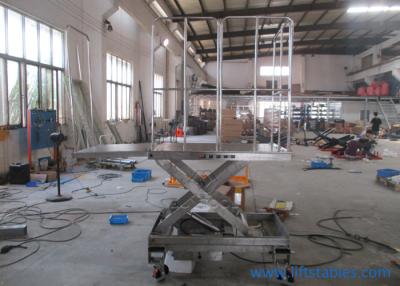 Chine Plate-forme de levage de table élévatrice de ciseaux stationnaires électriques hydrauliques d'acier inoxydable à vendre