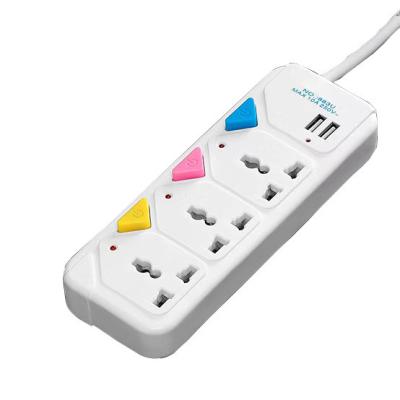 China Multi outlet Universal Type Extension Socket With On/Off Switch USB for sale