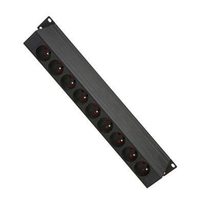 China 9 Way French Type PDU Extension Socket With On/Off Switch, Surge for sale