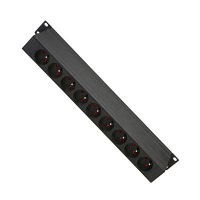 China 9 Way French Type PDU Extension Socket With On/Off Switch, Surge for sale