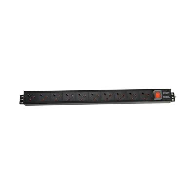 China 10 Way UK T Type PDU Extension Socket With On/Off Switch for sale