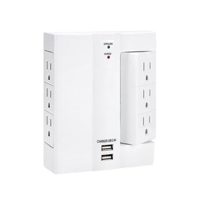 China Wall Power Socket And Wall Tap One Input 6/3 Rotable Outlet 2 USB Surge  UL cUL passed for sale