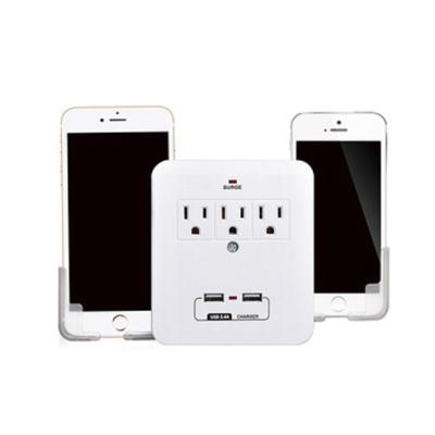 China Wall Power Socket And Wall Tap One Input 3 Outlet 2 USB Surge  UL cUL passed for sale