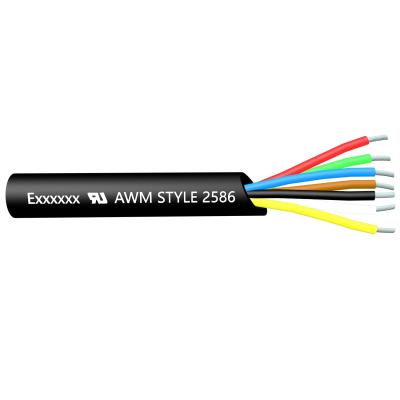 China UL AWM 2586 del cable de alambre trenzado de cobre temperatura alta de 105 grados en venta