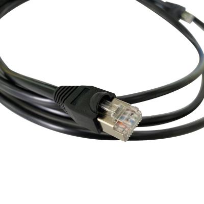 China Black Ethernet Cable Assembly , UTP Cat5e Patch Cable For Networking Communication for sale