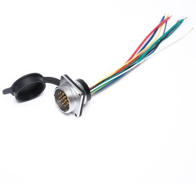 China 16 PIN Plug de aviación PVC Conector masculino Arneses de cableado personalizados en venta