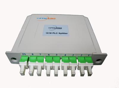 China 1260-1650nm FTTH Fiber Optic PLC Splitter 1x4 1x8 1x16 1x32 1x64 for sale