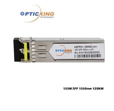 China OPTICKING 120km SFP Hot Pluggable 155Mbps 1550nm Compliant With SDH/SONET for sale