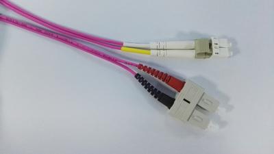 China 1M 3M LC ao cabo de remendo da fibra ótica do cabo de remendo OM4 do SC à venda