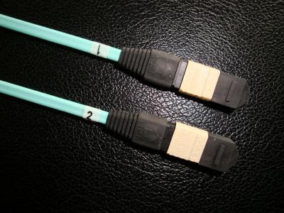 China 24 48 144 cables SM milímetro el 1m 3M los 7m 10m del remiendo de la fibra de la fibra MTP MPO en venta