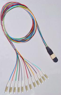 China Low Insertion SM MM MPO MTP Connector with Harness Patch Cables for sale