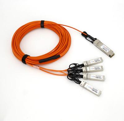 Chine 850nm câble à fibres optiques actif 40G QSFP+ à 4×10G SFP+ AOC pour 40 Gigabit Ethernet à vendre