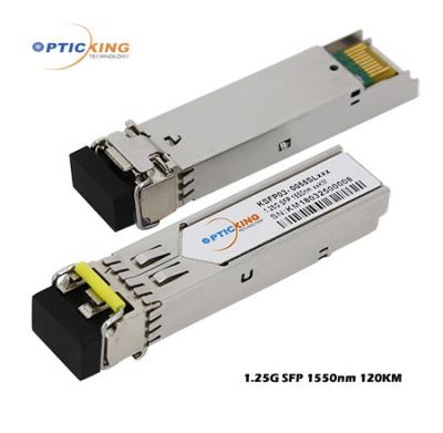 China 1.25 G SFP 1550nm 120km SFP LC Module For Access Network for sale