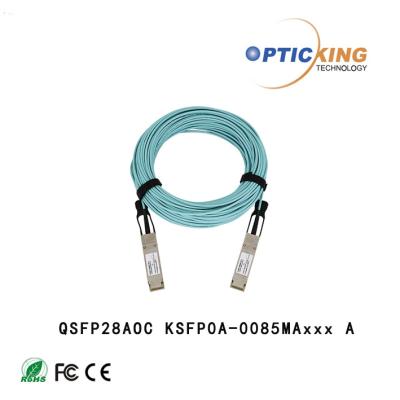 中国 OM3 MMFのOM4 MMF 100G QSFP28 AOCの活動的な光ケーブル70mの100m 販売のため