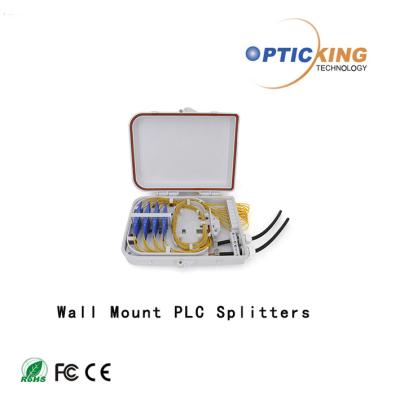 China Wall Mount Fiber Optic PLC Splitter 1x2 For PON / ODN Network for sale