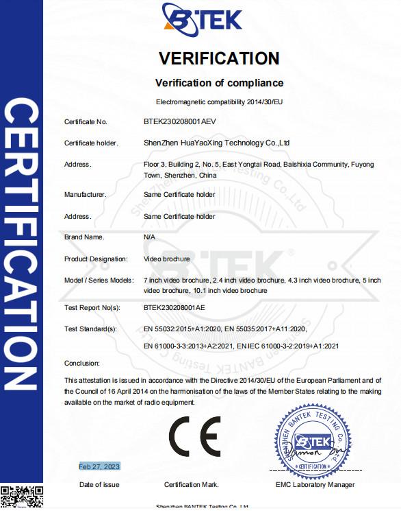 CE - Shenzhen Valsen Technology Co., Ltd.