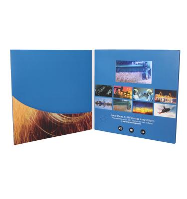 China Custom Europe Printing VCR Book Video Card For Company Advertising for sale