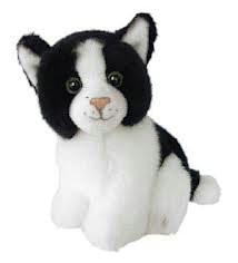 China Sitting Pose Black Cat Plush Toys for sale
