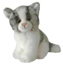 China Sitting Pose Black and white Cat Plush Toys for sale