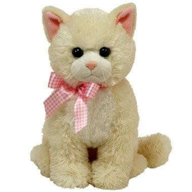 China Sitting Pose off-white Cat Plush Toys for sale