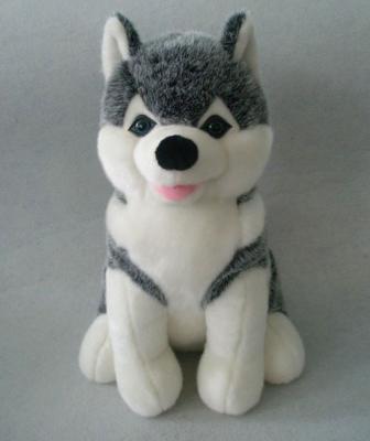 China Sitting Pose Husky Dog Plush Toys for sale