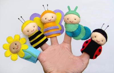 China Garden Friends Felt Finger Puppets Plush Toys for sale