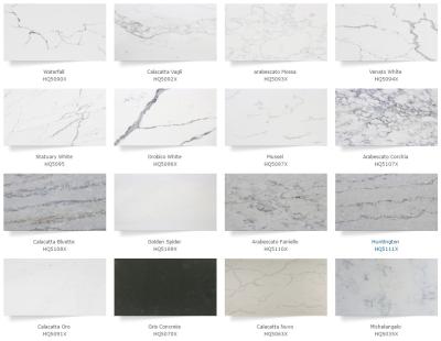 China White Quartz Solid Stone Countertops For Kitchen 2.5 G / Cm3 Bulk Density for sale