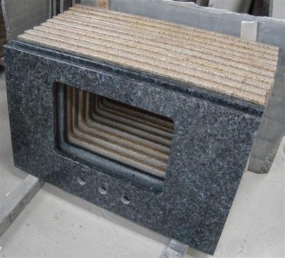 China Blue Pearl Solid Granite Worktops Apartment / Hotel Renovation Suit for sale