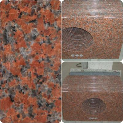 China Maple Red Granite Work Tops Polished Solid Surface High Hardness / Density for sale
