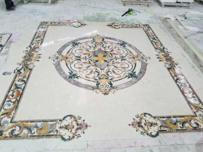China Polished Marble Decorative Tile Medallions , Lobby Hall Stone Tile Medallions for sale