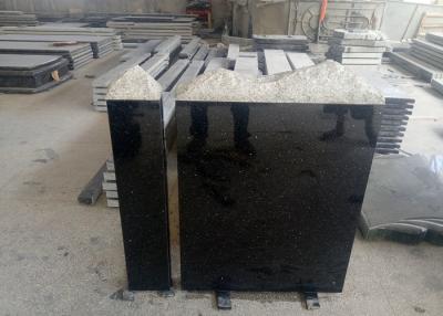China European Style Granite Memorial Headstones Black Galaxy / Other Color for sale