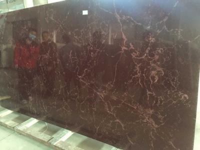 China Brown Artificial Quartz Stone Slab Polished / Honed Finished Surface for sale