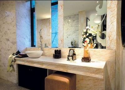 China Elegant Beige Marble Stone Countertops 124 MPa Compressive Strength for sale