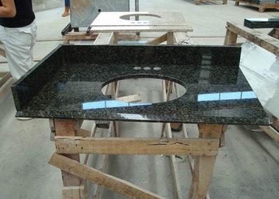 China Dark Green Uba Tuba Granite Countertops , Polished Granite Stone Countertops for sale
