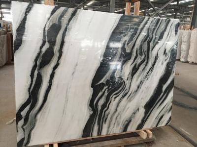 China Black Vein Natural Marble Tile For Wall / Water Jet Design Grade A Quality for sale