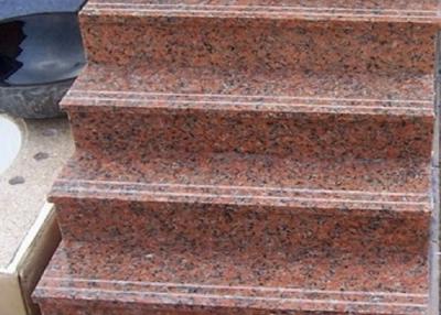 China Red Straight Granite Step Treads For Indoor Outdoor Step Finish Optional for sale