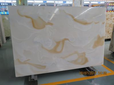China White Quartz Solid Stone Countertops / Solid Surface Kitchen Countertops for sale