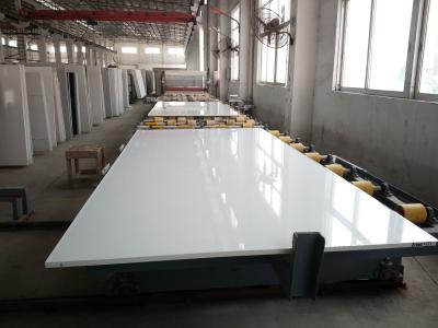 China Pure White Quartz Stone Slab Customized Exporting Countertop 3000 X 1400 Mm Size for sale