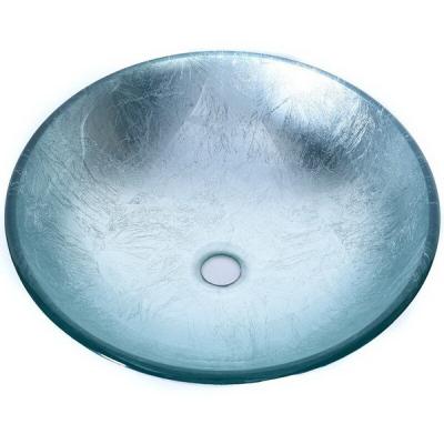 China Artificial Glass Type Wash Basin / Glass Basin Round Model Carton Packing for sale