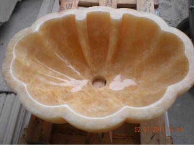 China Bathroom Elegant Marble Sink / Natural Stone Basin For Indoor Decoration for sale