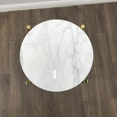 China White Marble Stone Countertops Modern Center Coffee Table Tops For Living Room for sale