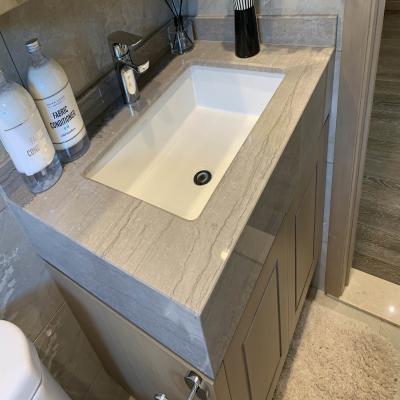 China Natural Quartz stone Marble bathroom Vanity Tops For Hospitality Remodeling for sale