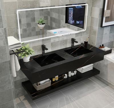 China Engineering Stone Integrated Bathroom Vanity Countertops for sale