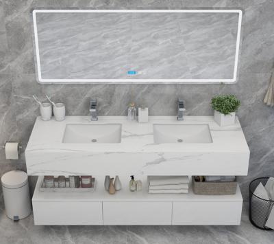 China Wear Resistant Polished Bathroom Vanity Countertops for sale