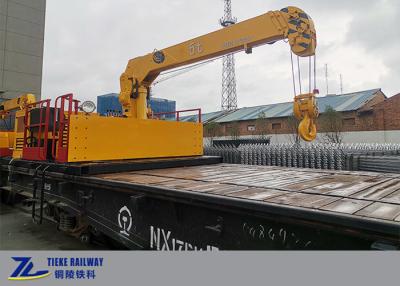 China Railway Crane Wagon 5/10 Tons Hydraulic Lift Crane Transfer Sleepers Rails Ballast zu verkaufen