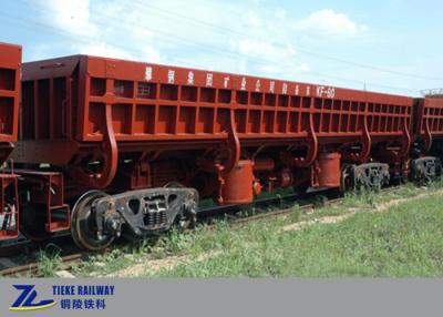 China Heavy Load 80t Low Side Dump Trailer Ballast Steel Slag Tipping Wagon for sale